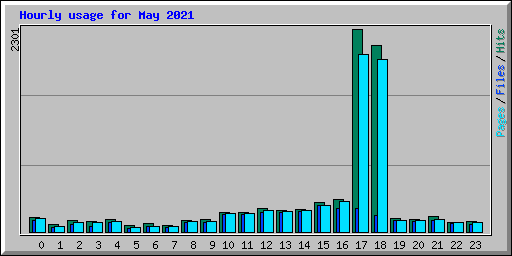 Hourly usage for May 2021