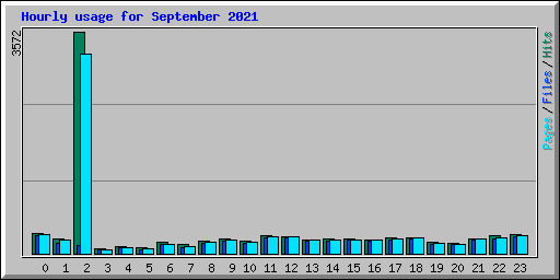 Hourly usage for September 2021