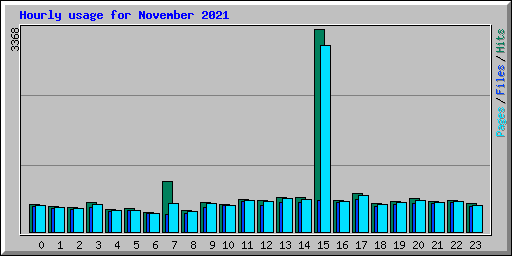 Hourly usage for November 2021