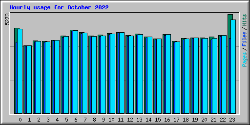 Hourly usage for October 2022