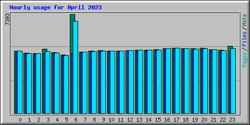 Hourly usage for April 2023