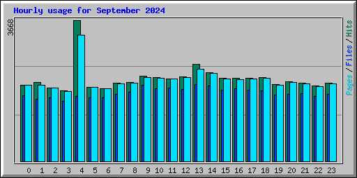 Hourly usage for September 2024