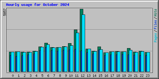 Hourly usage for October 2024